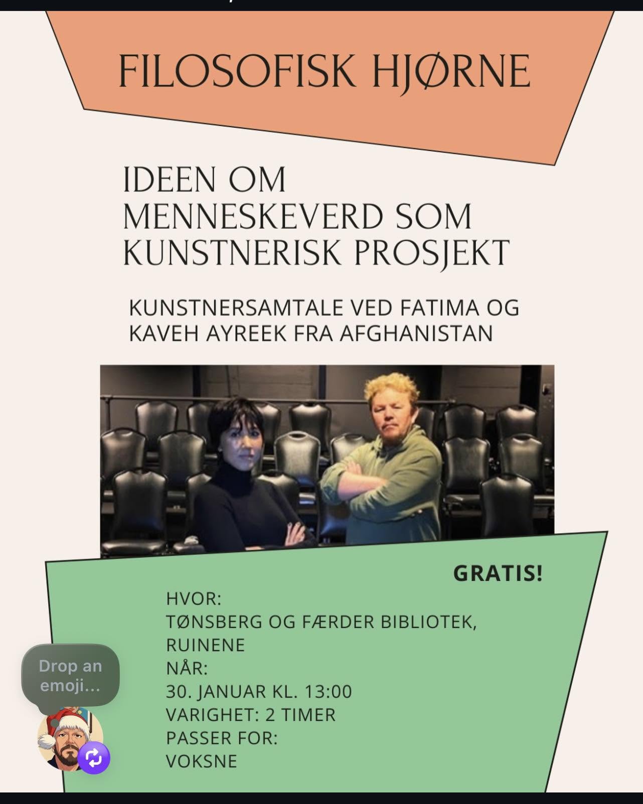 Artist talk with Fatima Ayreek — "The Idea of Human Dignity as Artistic Project"